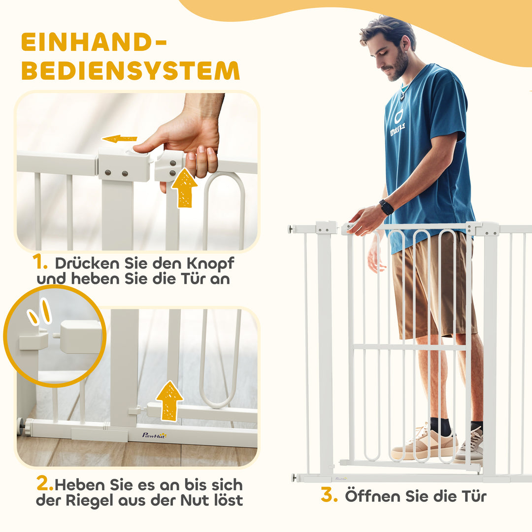 Hundesikkerhedsgitter, 76-104 cm spærregitter uden boring, trappegitter