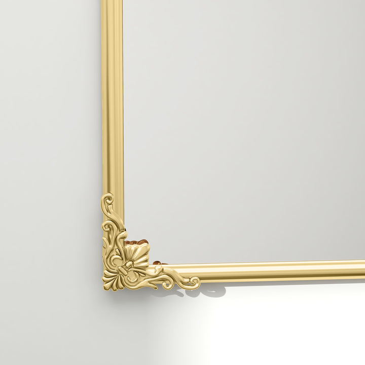 Vægspejl, stilfuldt, 60x3x87cm, guldfarvet