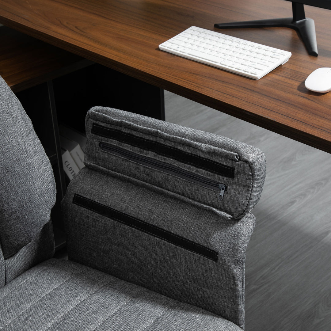 Executive chair, højdejusterbar, 5 hjul, ergonomisk form, 68 cm x 69 cm x 126 cm, grå