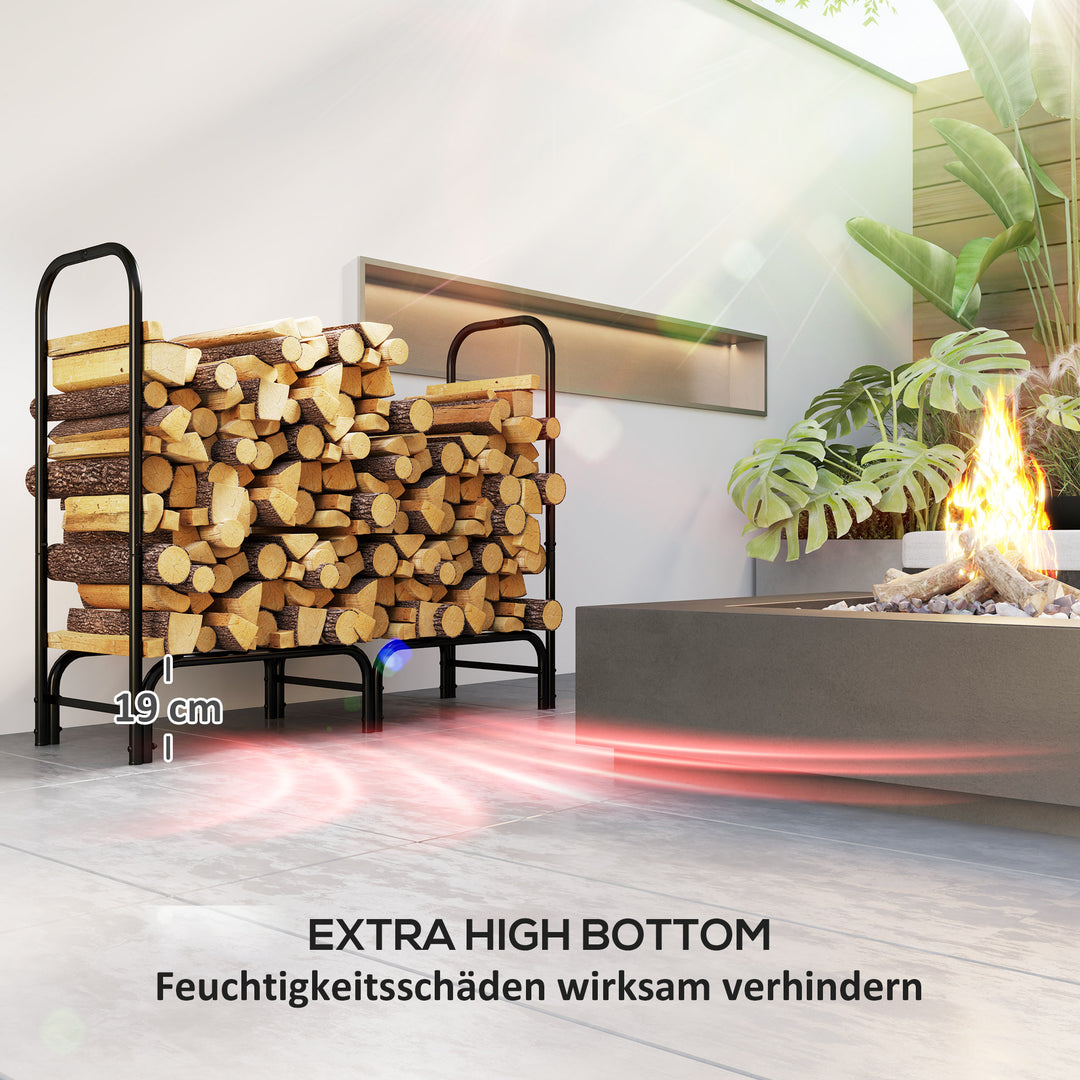 Brænderist, 0,33 m³, med bærepose og overtræk, metalramme, op til 150 kg, 120 x 36 x 99 cm, sort