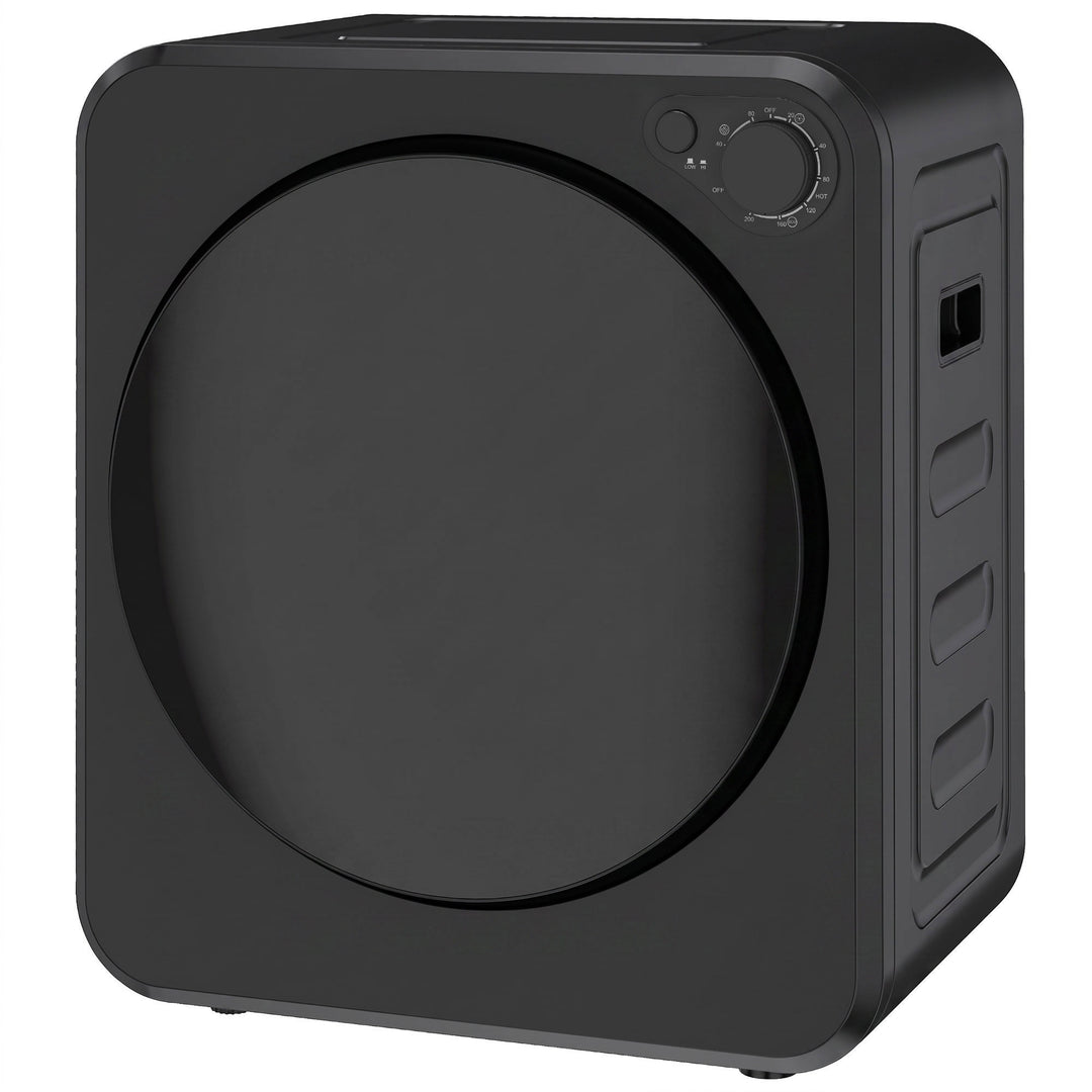 Mini tørretumbler, 4 kg kapacitet, 5 programmer, 800W/400W, fritstående, sort