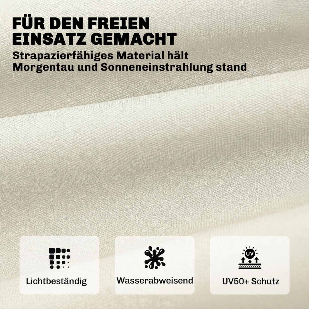 Aftagelig pallehynde med fastgørelsesstropper, pallehynde til de fleste liggestole, 198x65x13cm, beige