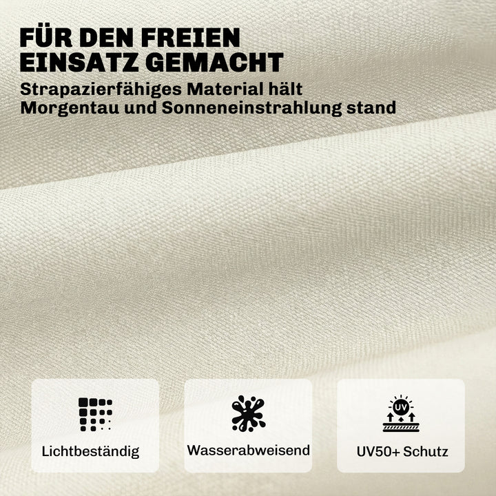 Aftagelig pallehynde med fastgørelsesstropper, pallehynde til de fleste liggestole, 198x65x13cm, beige