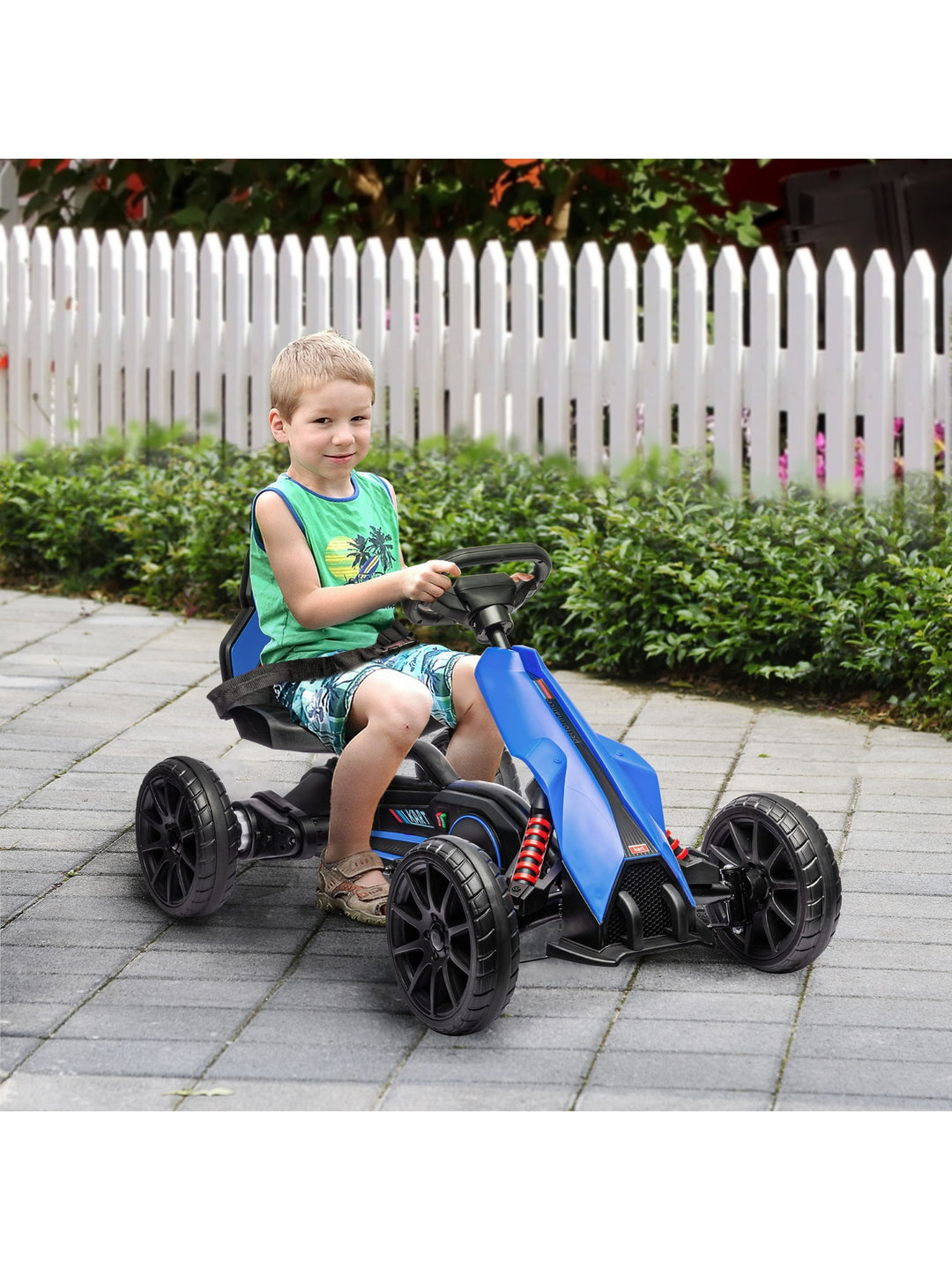 Elektrisk gokart til børn 12V 3-5 km/t gokart til 3-8-årige, blå