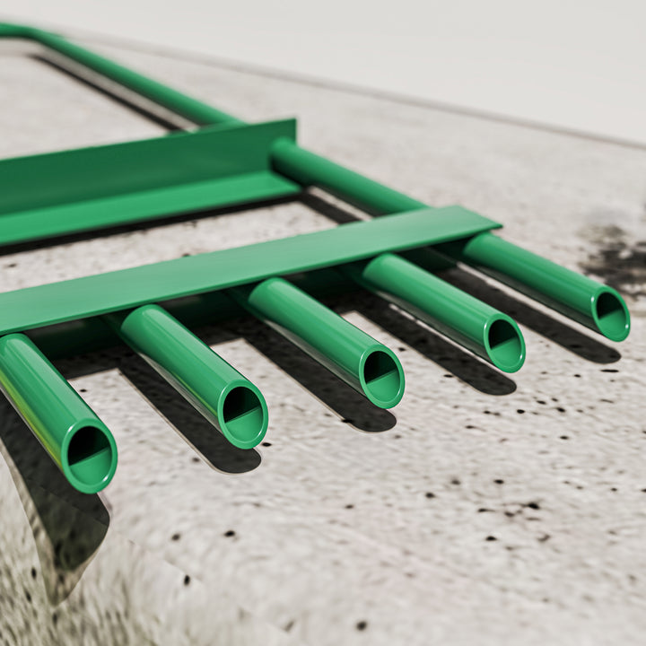 Plænelufter 30 cm bred manuel plænelufter med skridsikkert håndtag til haver mørkegrøn