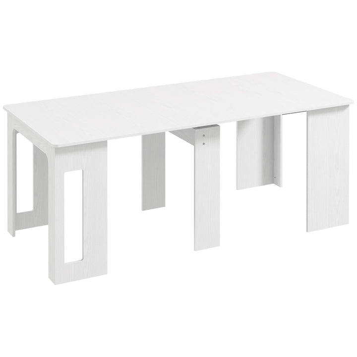 Spisebord, klapbord, udtrækkeligt køkkenbord, spisebord, spånplade, 60-180 x 85 x 75 cm, hvid