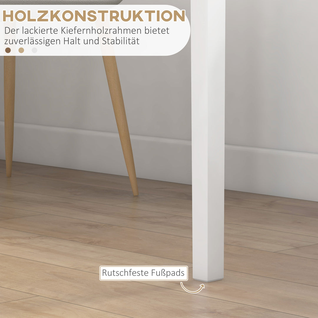 Køkkenbord spisebord firkantet bord, moderne design, 75 cm x 75 cm x 76 cm, hvid