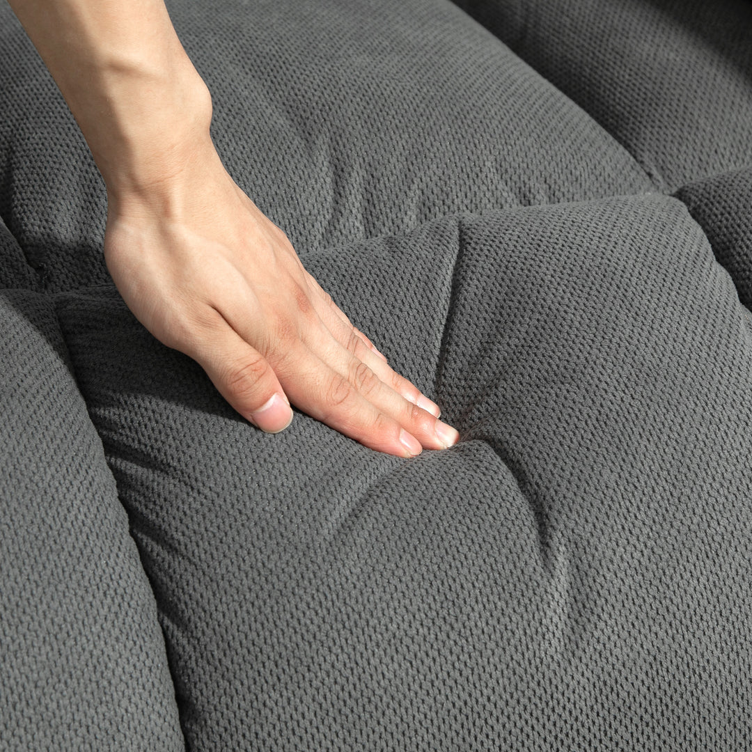 Tv-lænestol med massage- og varmefunktion, elektrisk lænestol, fjernbetjening, sidelommer, grå