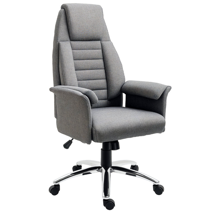 Executive chair, højdejusterbar, 5 hjul, ergonomisk form, 68 cm x 69 cm x 126 cm, grå