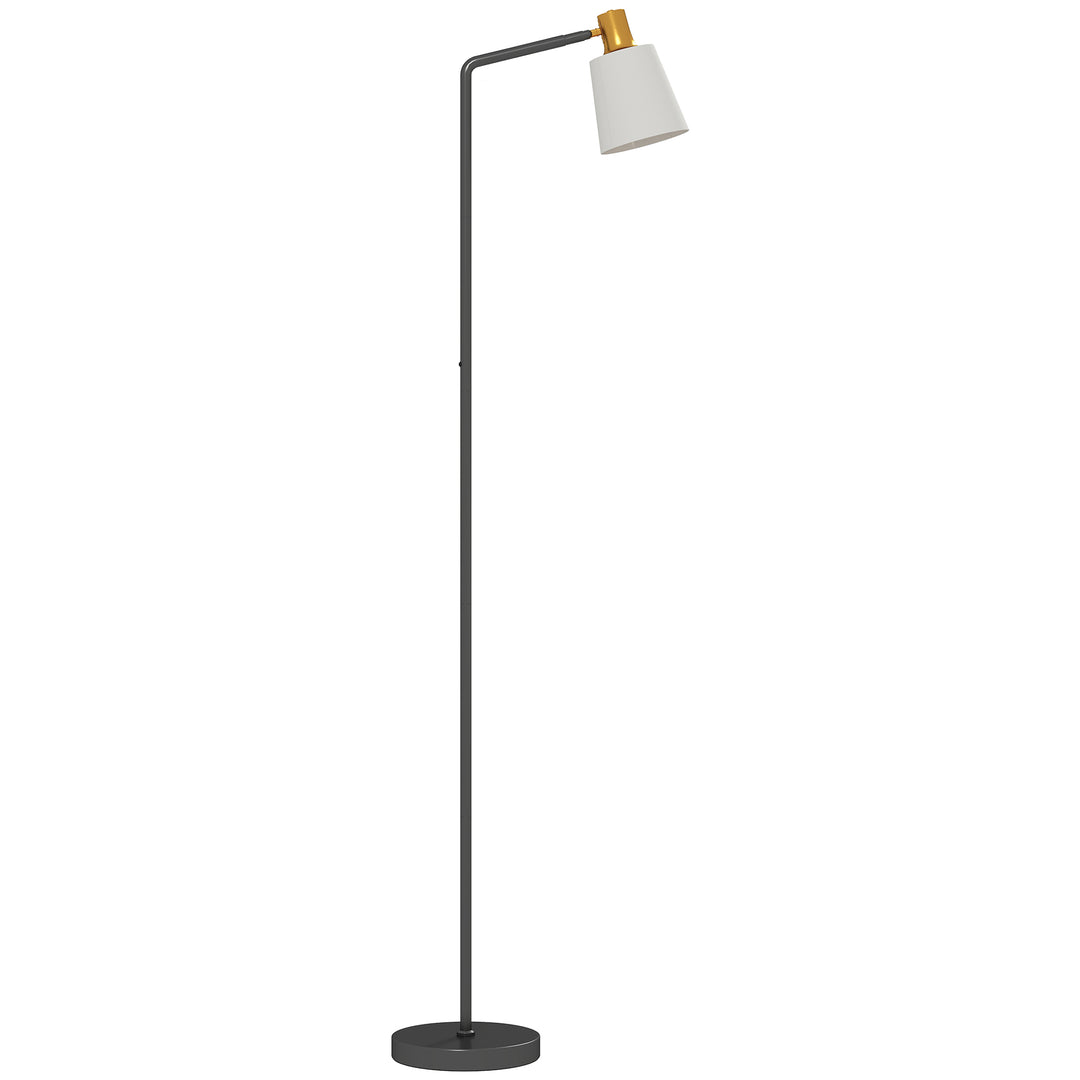 LED-gulvlampe til stuen, gulvlampe med 350° drejeligt hoved, fås i farvetemperaturer 3000K/4000K/6500K, sort