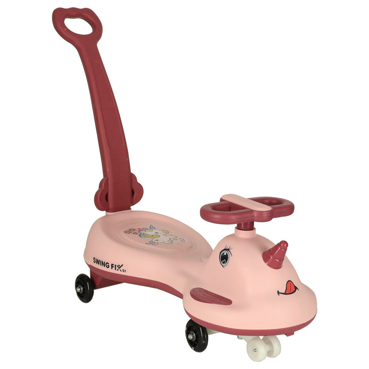 LED Swing FIX S1 gravitationsscooter med håndtag pink maks. 65 kg