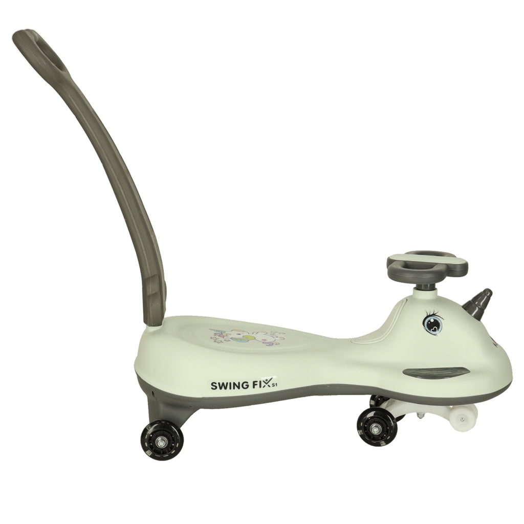 LED Swing FIX S1 gravitationsscooter med håndtag grå maks. 65 kg