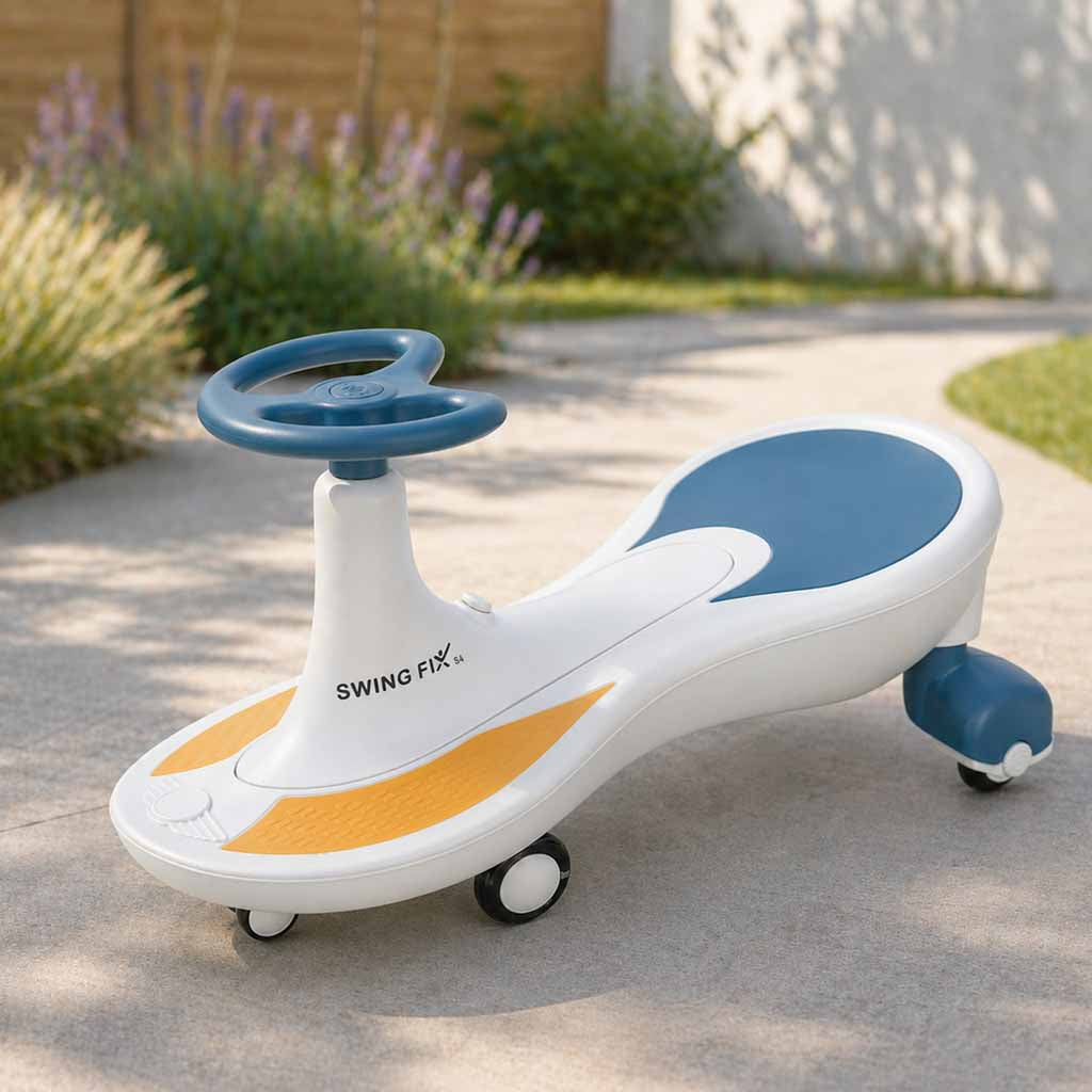 Gravity ride lysende LED-hjul med musikafspilning 76 cm blå og hvid maks. 120 kg