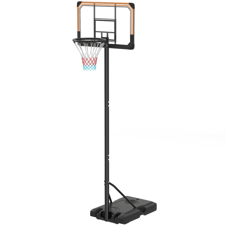Basketballstativ, højdejusterbar, kurvhøjde 182-213 cm, vejrbestandig, med hjul, metalramme