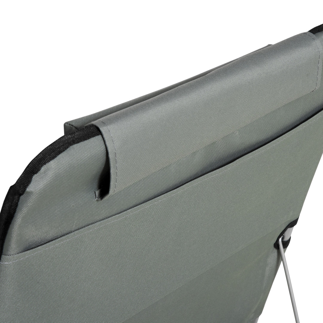 Sæt med 2 strandmåtter, justerbare, foldbare, 124L x 53B x 37-50H cm, grå