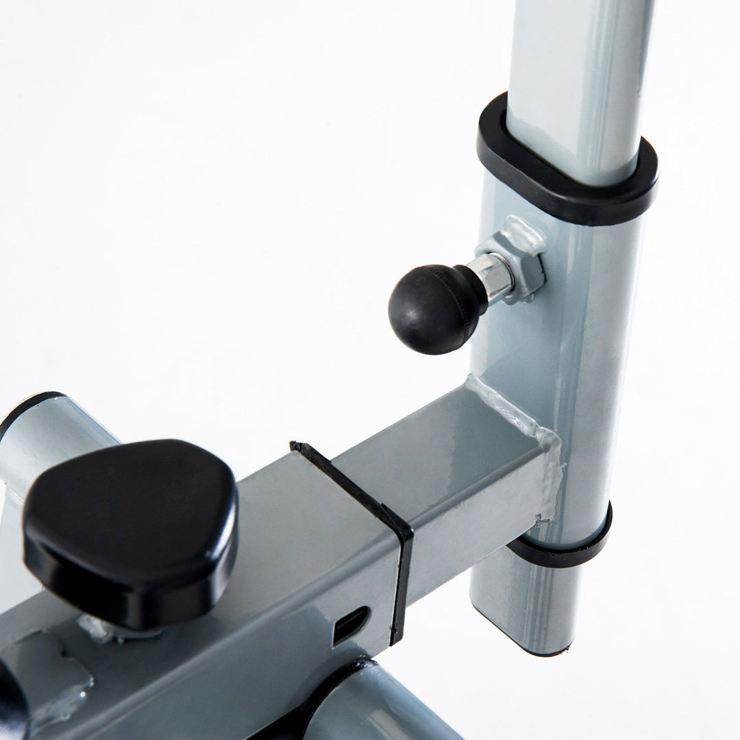 Crosstrainer, motionscykel, lcd-skærm, justerbar brystpude, stål, sølv, 96 x 60 x 152 cm