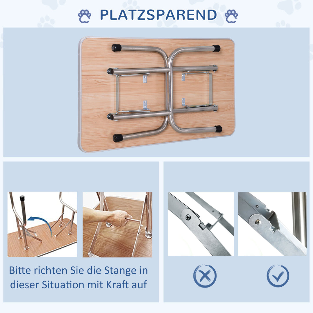 Hundetrimmebord med nederste kurv kæledyrstrimmebord hundetrimmebord hundefrisørbord klippebord til hunde katte op til 100 kg blå