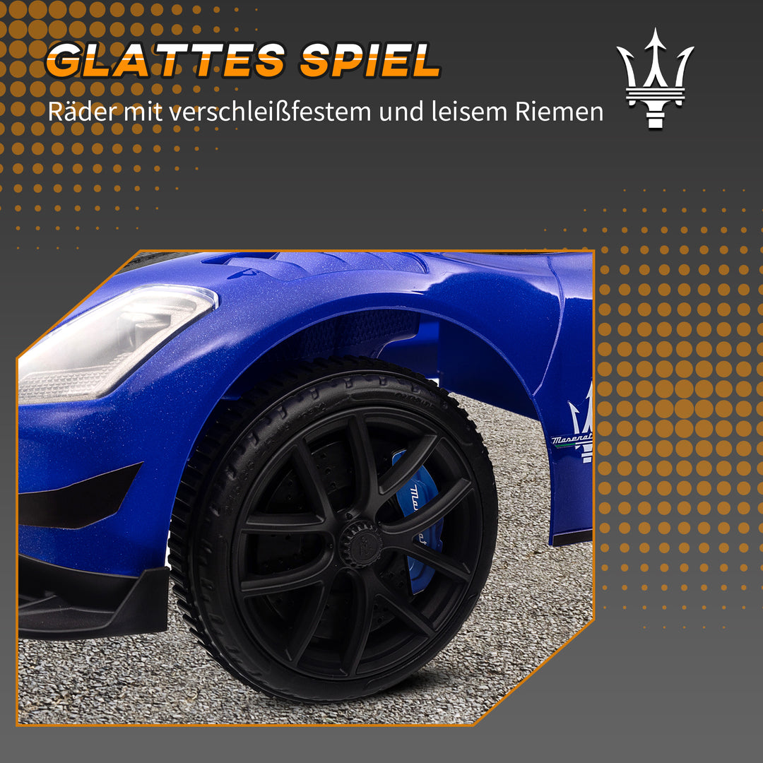 Køretøj, køretøj med licens, interaktivt horn og musikknapper, plast og stål, blå, 65 x 29 x 37 cm