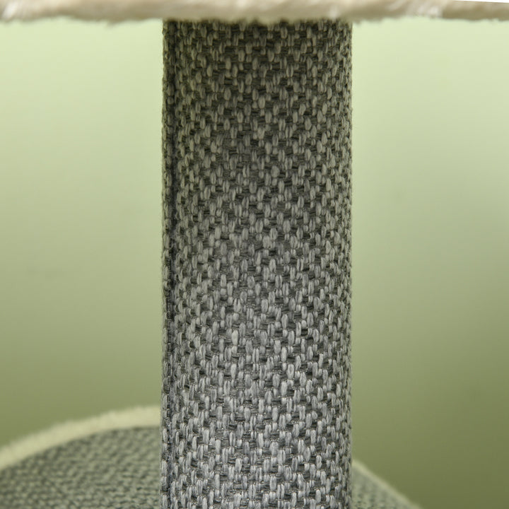 Kradsetræ, 1 kattehule, 2 hvileområder, 60 cm x 40 cm x 104 cm, grå + natur