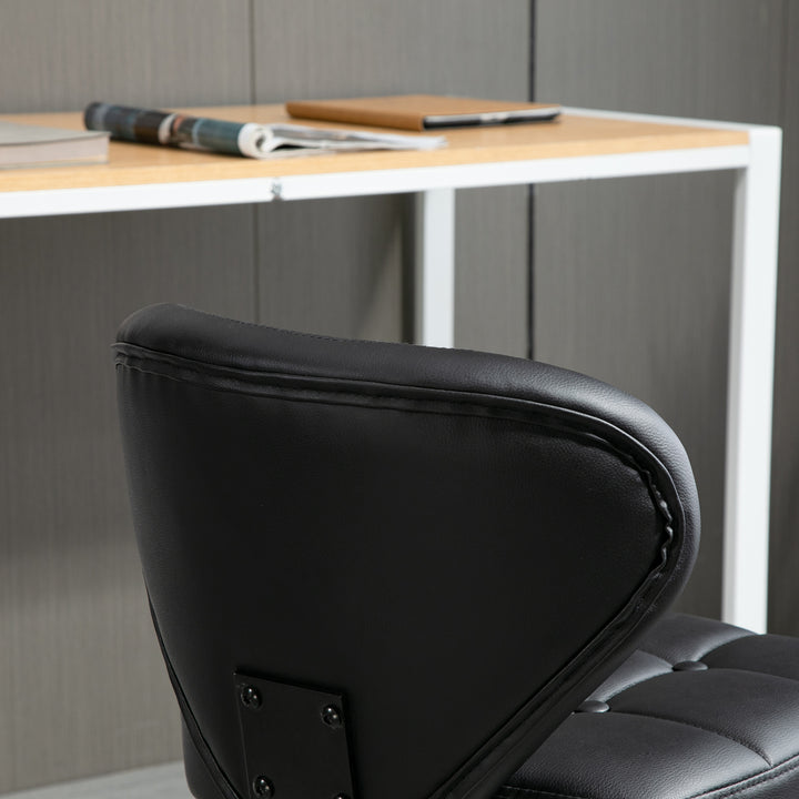 Sæt med 2 arbejdstabuer med ryglæn, 72-87 cm højdejusterbar, mørkegrå, 45 x 47 x 72-87 cm