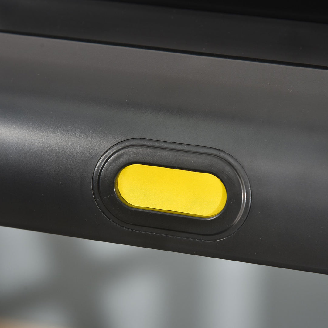 Løbebånd foldbart elektrisk 500 w 1-12 km/t led display kopholder og mobiltelefonholder meget velegnet til hjemmefitness indendørs fitness sort 134 x 60 x 118 cm