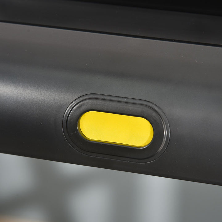 Løbebånd foldbart elektrisk 500 w 1-12 km/t led display kopholder og mobiltelefonholder meget velegnet til hjemmefitness indendørs fitness sort 134 x 60 x 118 cm