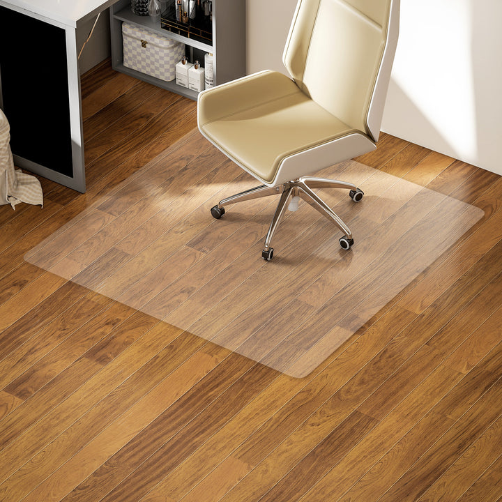 Gulvmåtte, skridsikker, 1,5 mm tyk, 120x120 cm, transparent