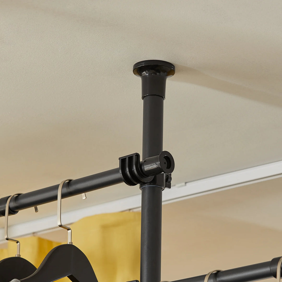 Walk in closet -  teleskopisk tøjstativ, B(138-235) x H(200-270)cm