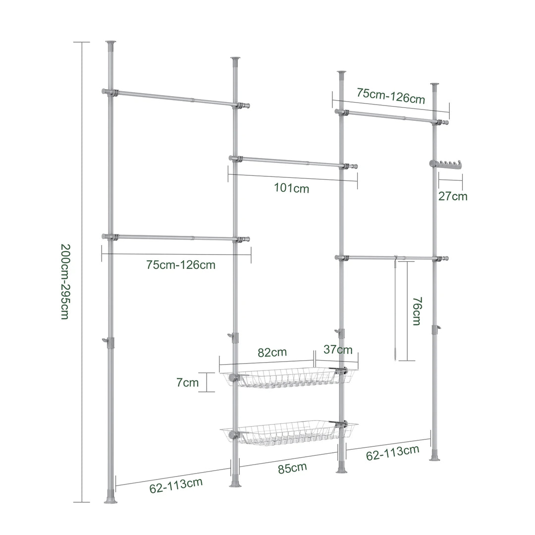 Teleskopgarderobestativ: Pladsbesparende opbevaring til tøj