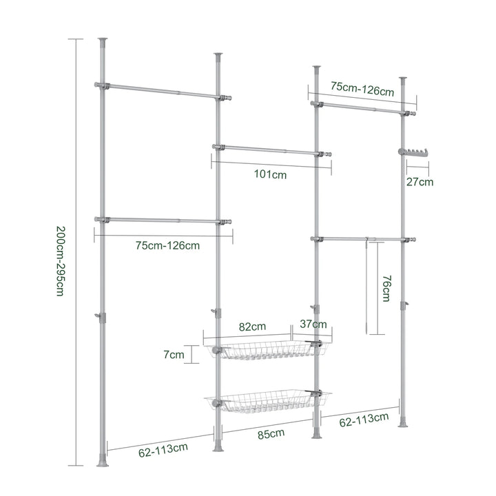 Teleskopgarderobestativ: Pladsbesparende opbevaring til tøj