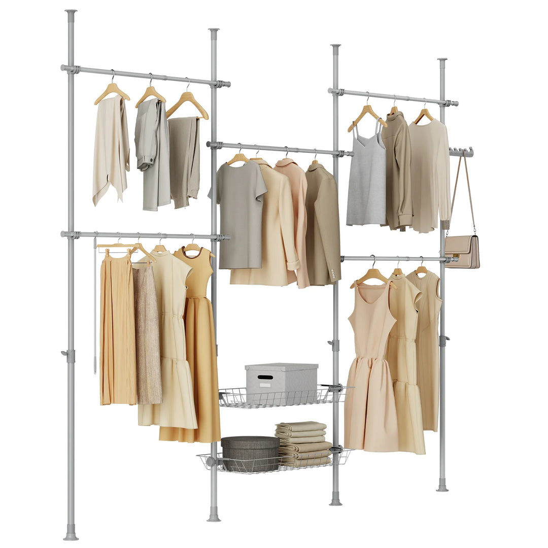 Teleskopgarderobestativ: Pladsbesparende opbevaring til tøj