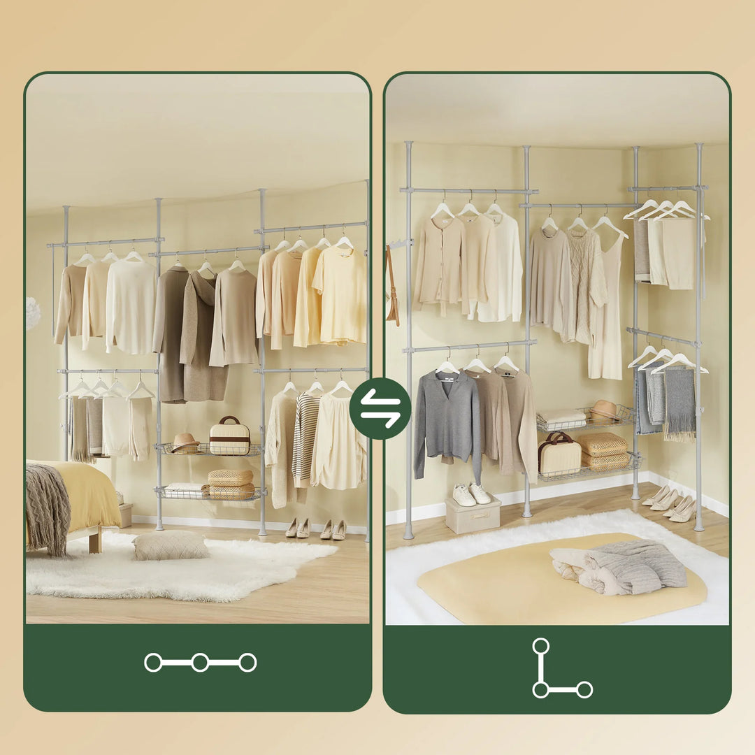 Teleskopgarderobestativ: Pladsbesparende opbevaring til tøj