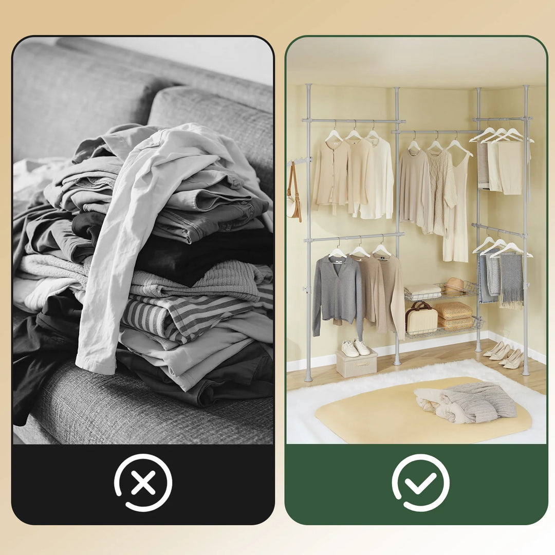 Teleskopgarderobestativ: Pladsbesparende opbevaring til tøj