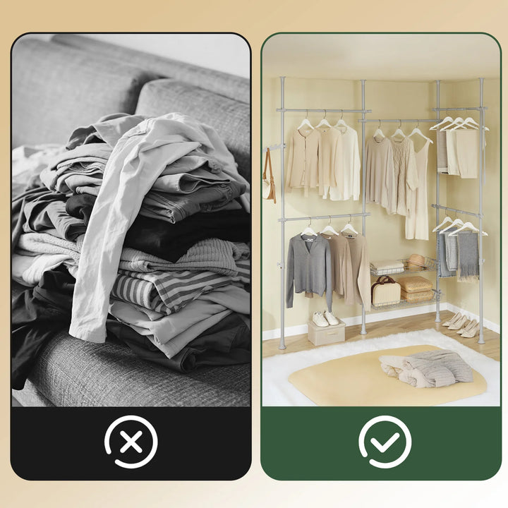 Teleskopgarderobestativ: Pladsbesparende opbevaring til tøj