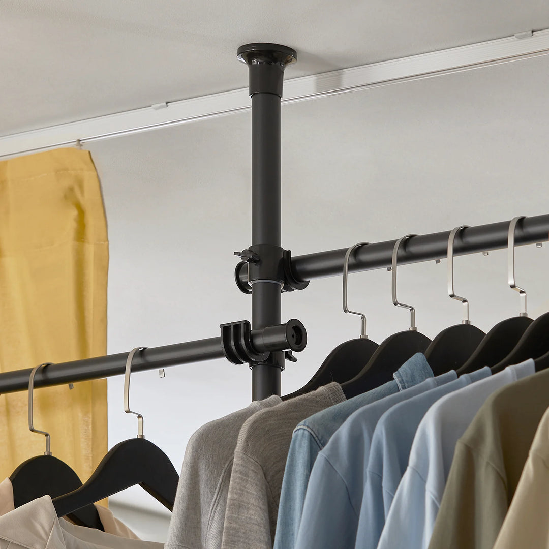 Walk in closet - garderobestativ, tøjstativ, højde og længde justerbar