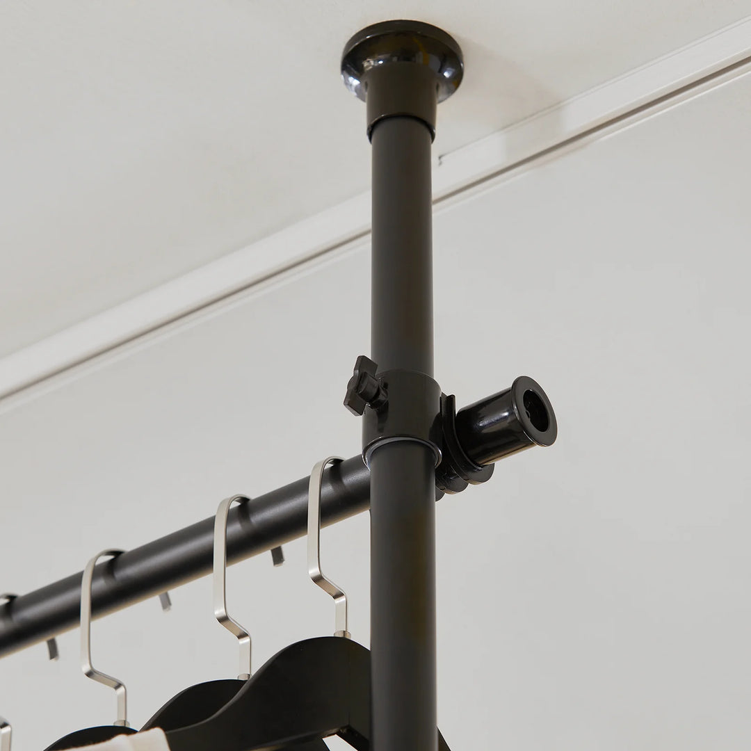 Walk in closet - garderobestativ, tøjstativ, højde og længde justerbar