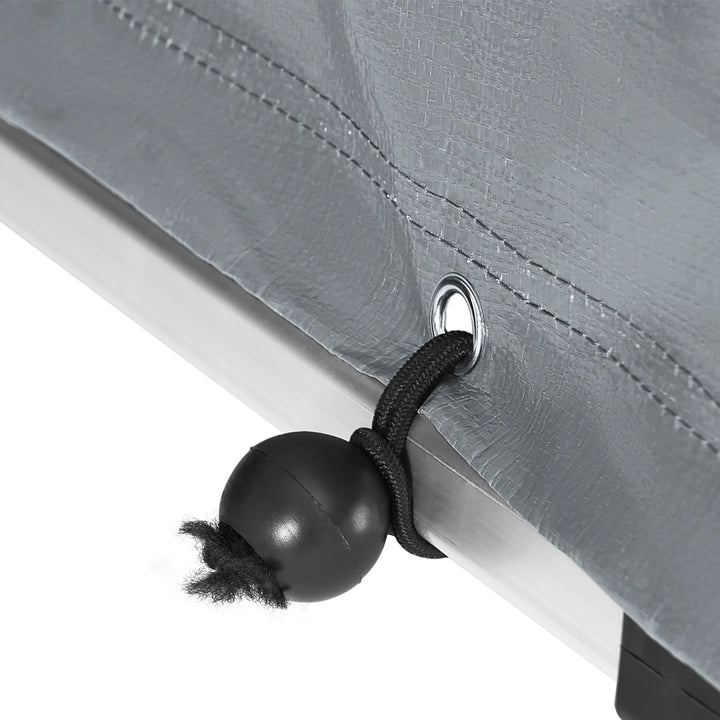 Robust og vejrbestandig cykel- og havegarage, grå,  120 x 163 x 176 cm