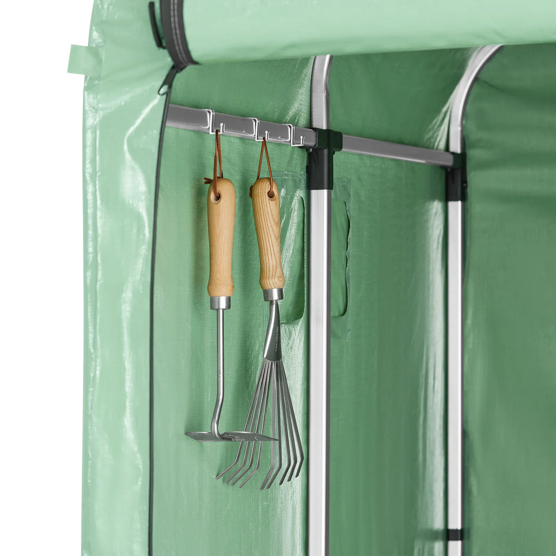 Robust og vejrbestandigt cykelgarage, grøn, 120 x 163 x 176 cm