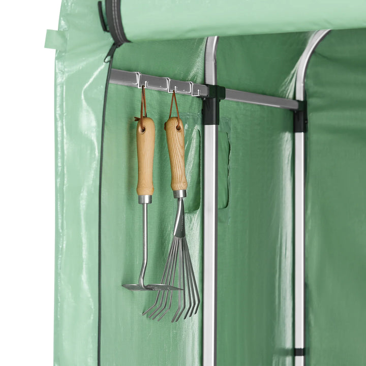 Robust og vejrbestandigt cykelgarage, grøn, 120 x 163 x 176 cm