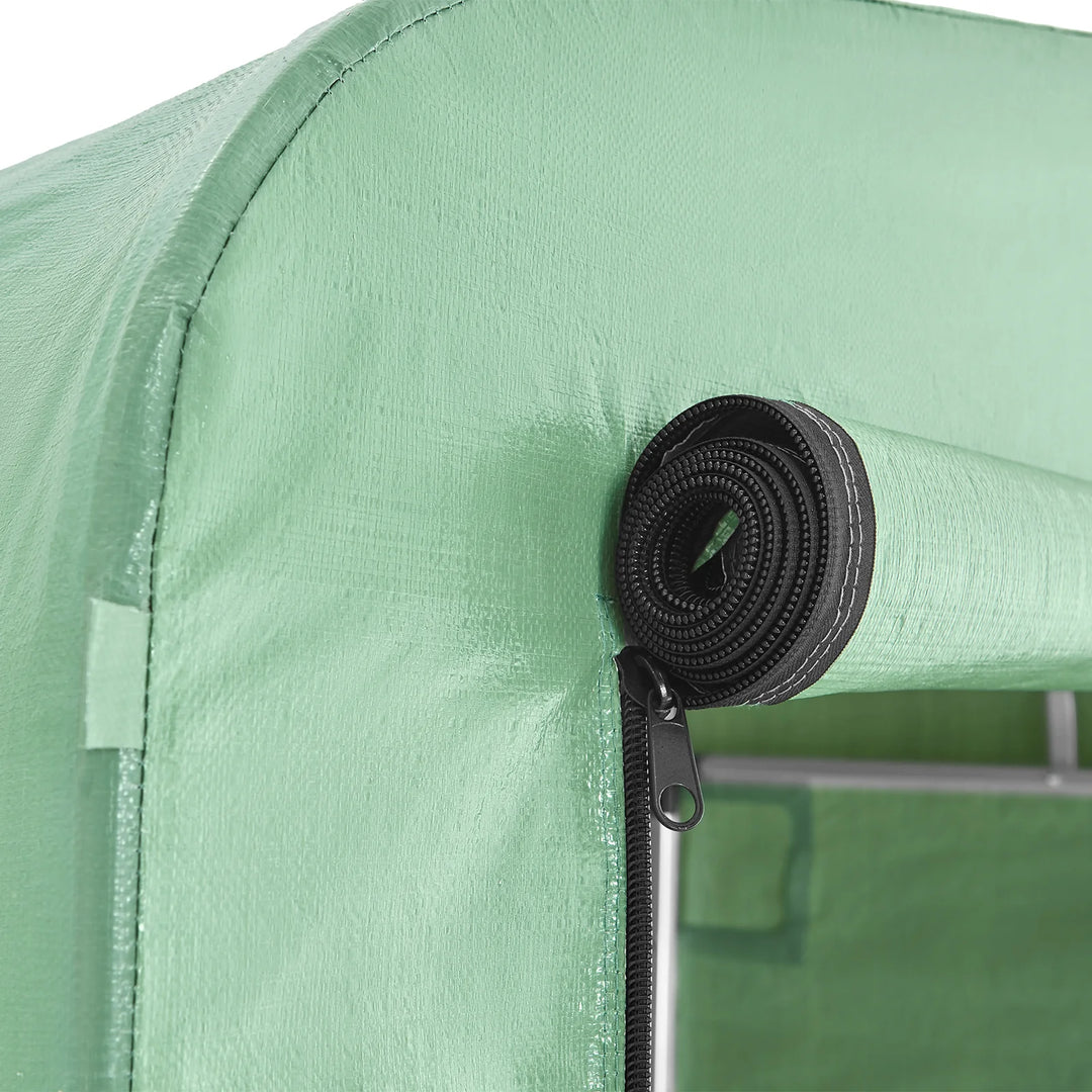 Robust og vejrbestandigt cykelgarage, grøn, 120 x 163 x 176 cm