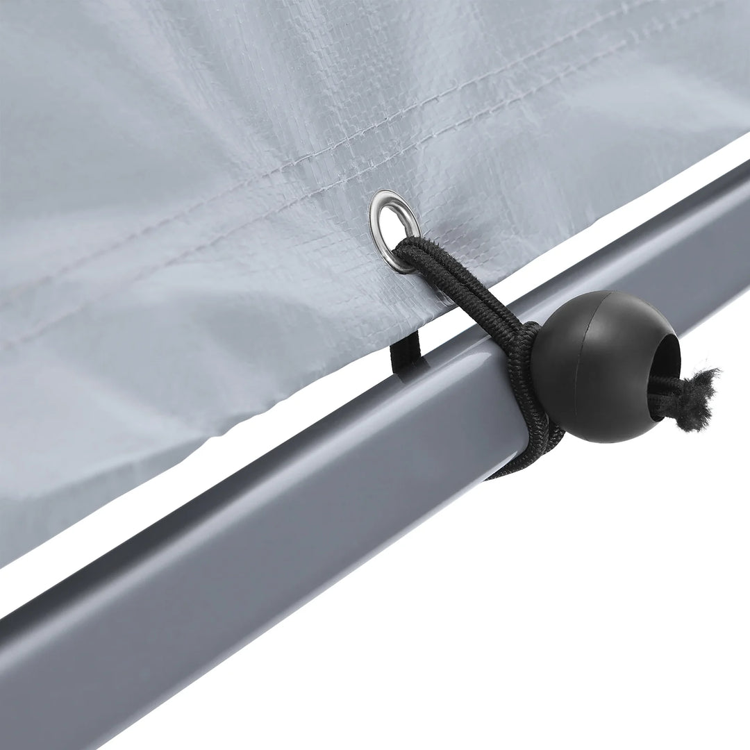 Robust og vejrbestandig cykelgarage, sølvfarvet, 120 x 163 x 176 cm