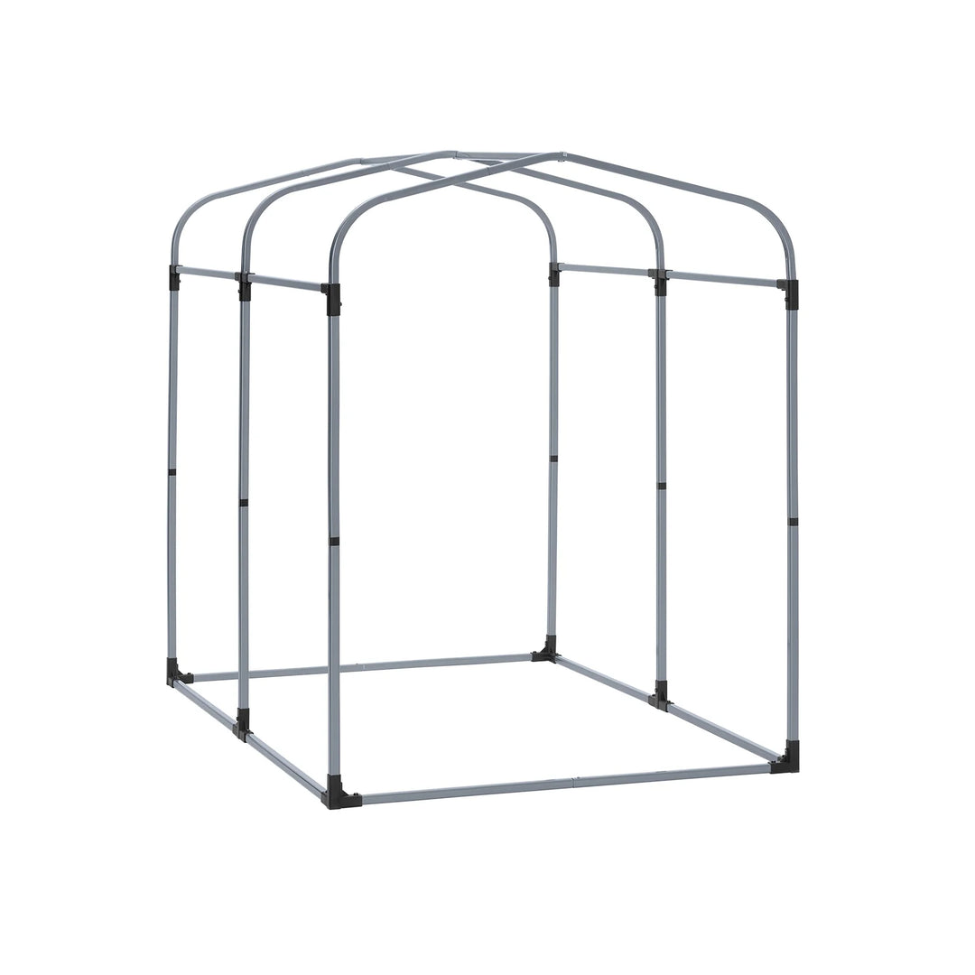 Robust og vejrbestandig cykelgarage, sølvfarvet, 120 x 163 x 176 cm