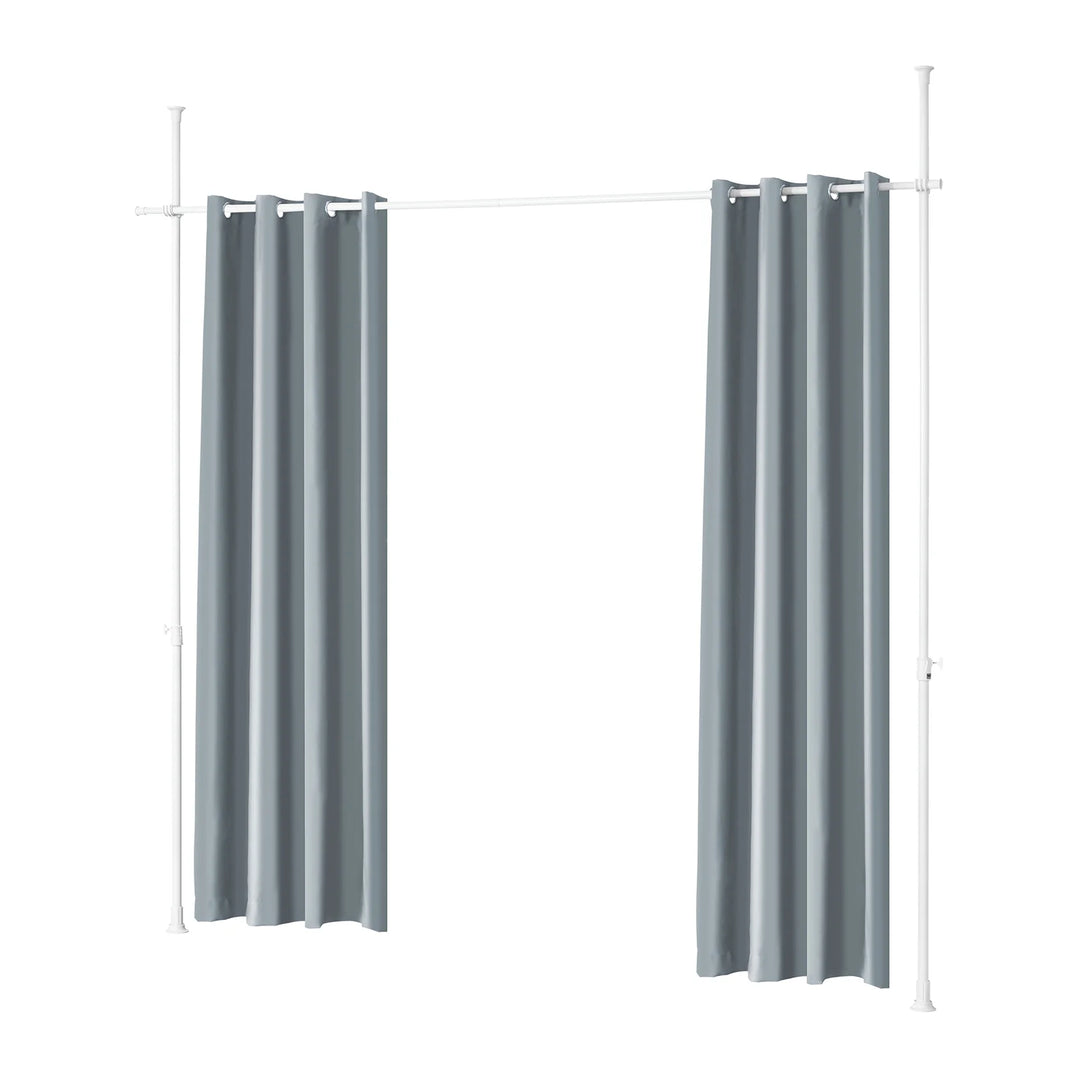 Rumdeler til indendørs brug, 1 bredt panel (162-266) x højde (199-262) cm, grå