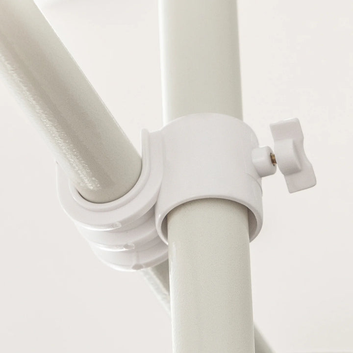 Mørklægningsgardiner med justerbare metalstænger, grå