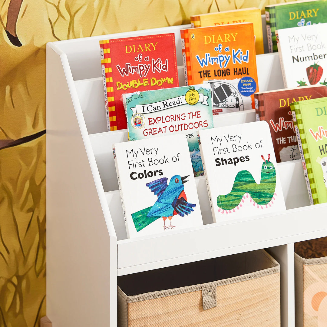 Hyggelig reol til børneværelset, B30 cm x H70 cm x L65 cm, hvid