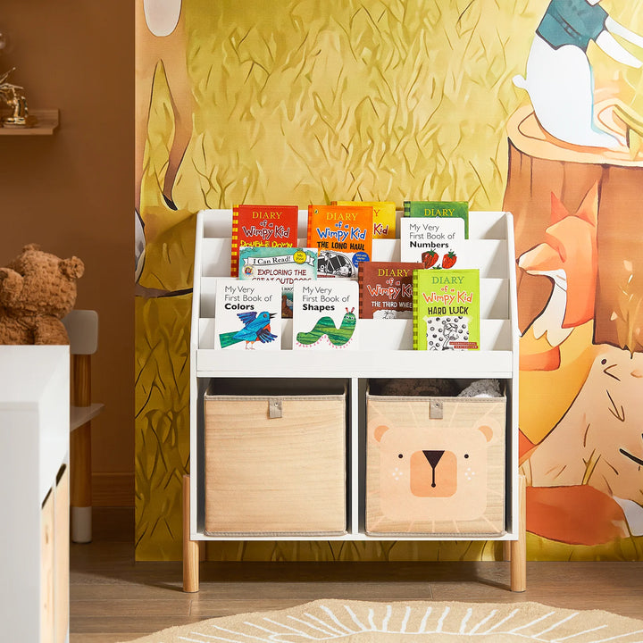 Hyggelig reol til børneværelset, B30 cm x H70 cm x L65 cm, hvid