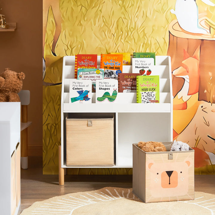 Hyggelig reol til børneværelset, B30 cm x H70 cm x L65 cm, hvid