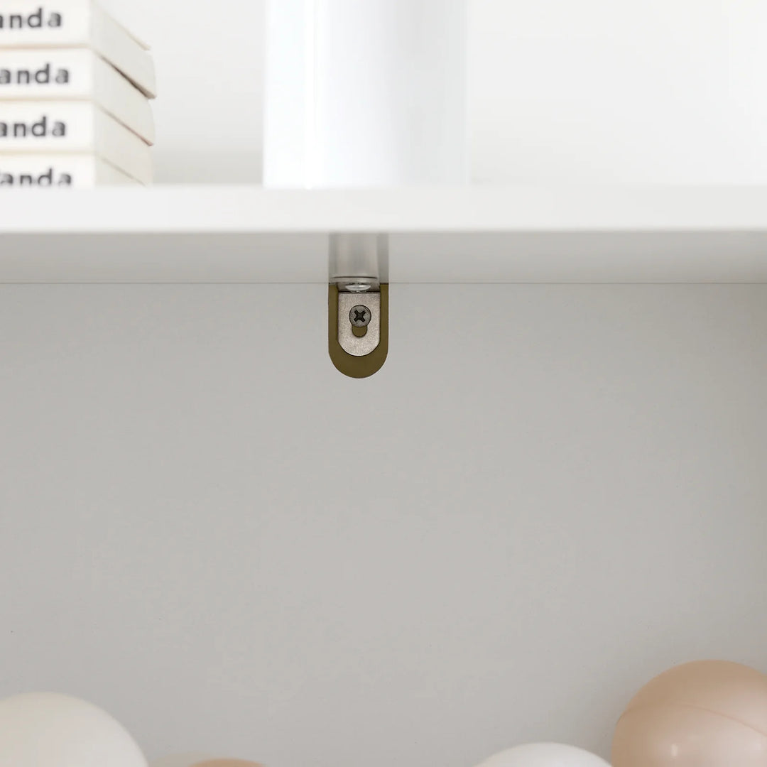 Montessori bogreol til børn: skab orden og selvstændighed, 95x34x105 cm, hvid