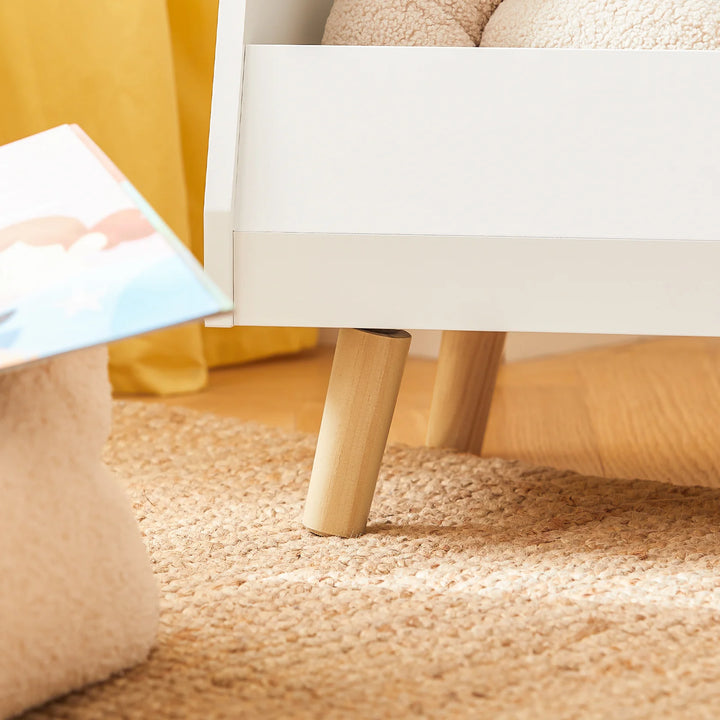 Reol til børneværelset, B86 x D36 x H77 cm, hvid