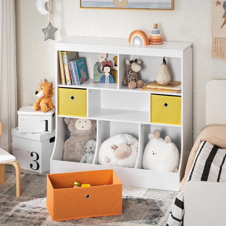 Montessori reol til børn, legetøjsreol, 92 x 40 x 93 cm, hvid